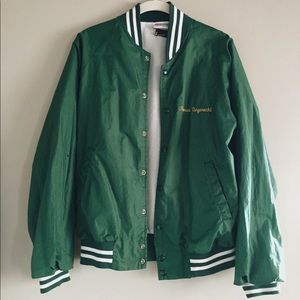 90’s vintage Oakland A’s green&gold bomber jacket